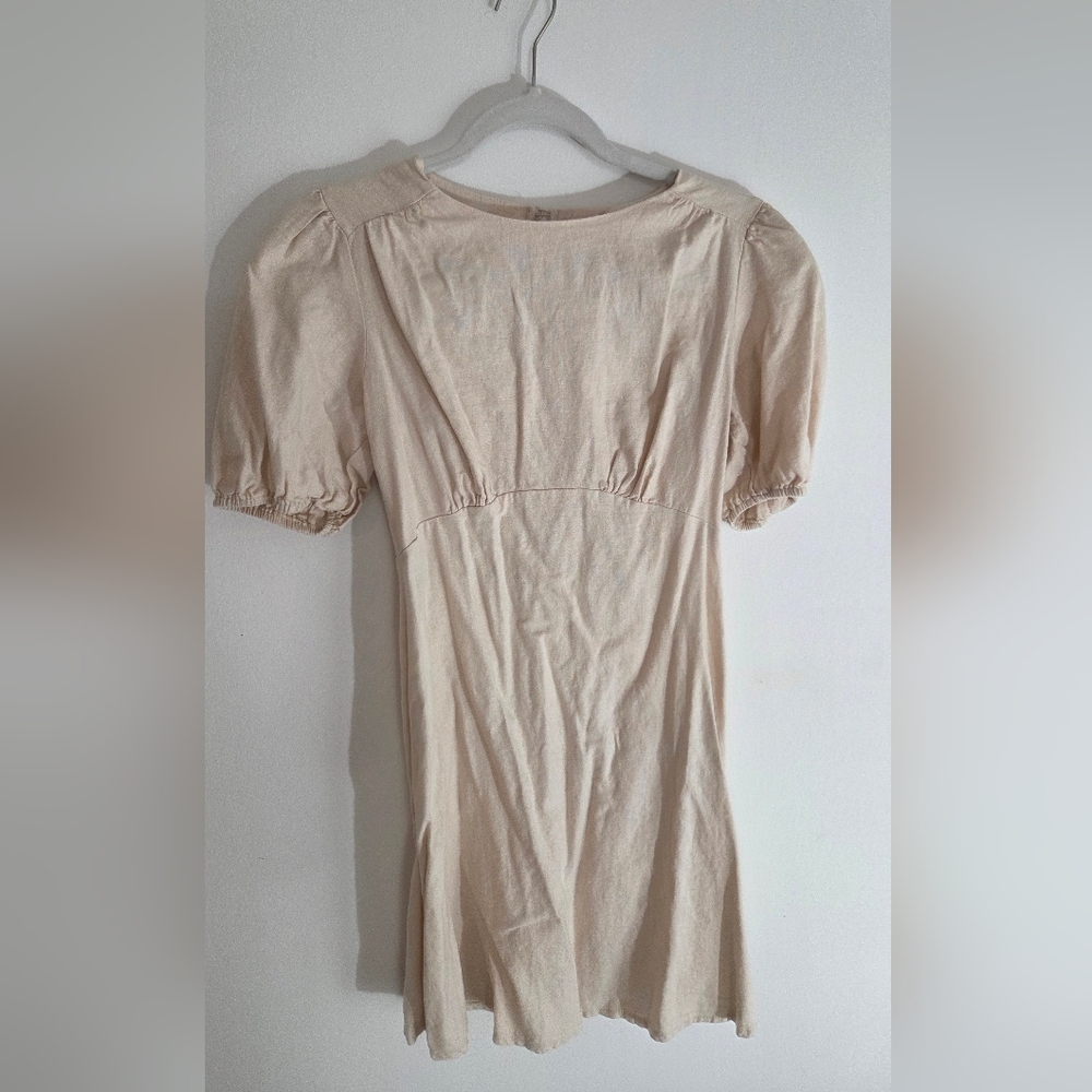 Cream Puff Sleeve Dress US 2 UK 8 EU 34